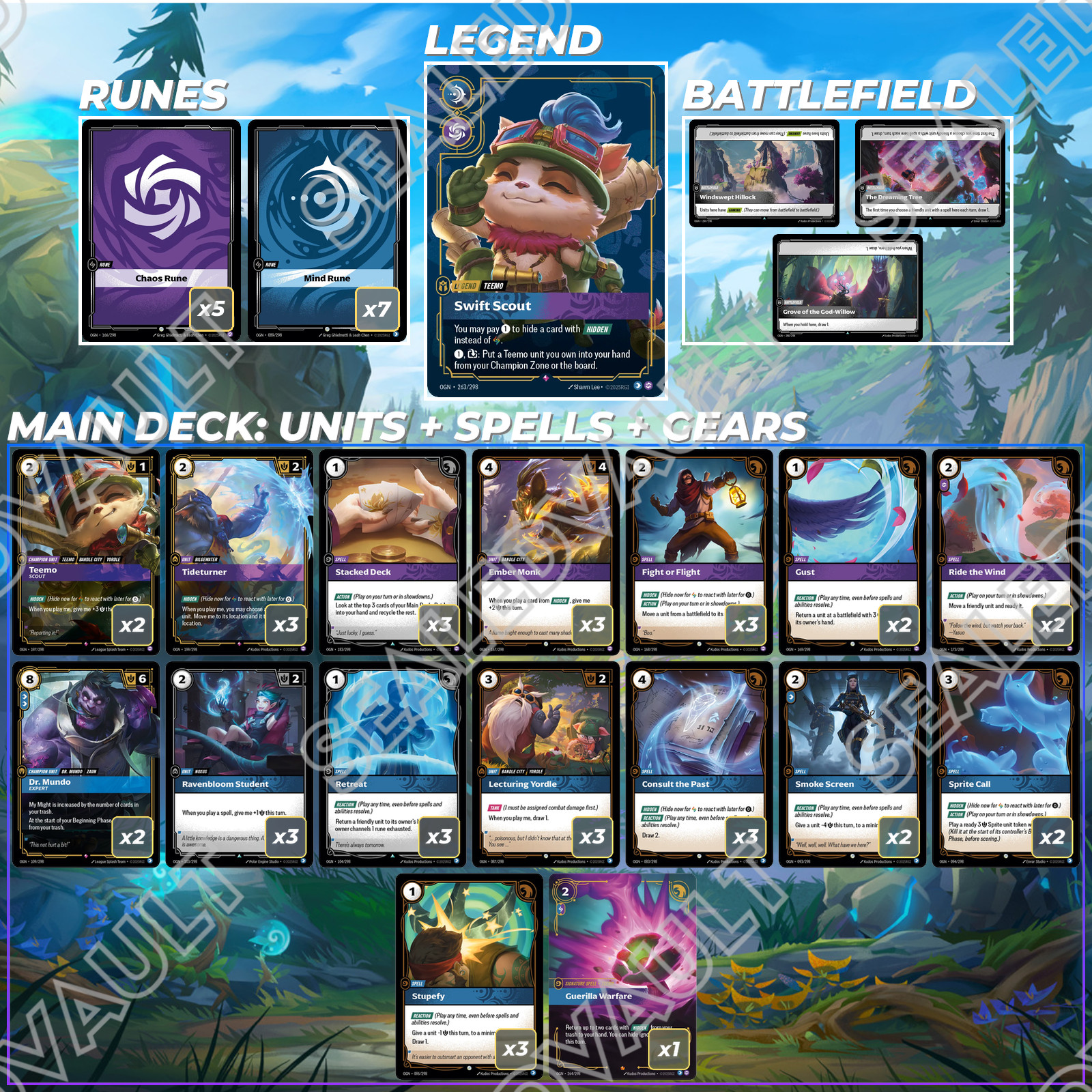 Teemo Meta Riftbound TCG Deck | Origins | Competitive Tournament Ready