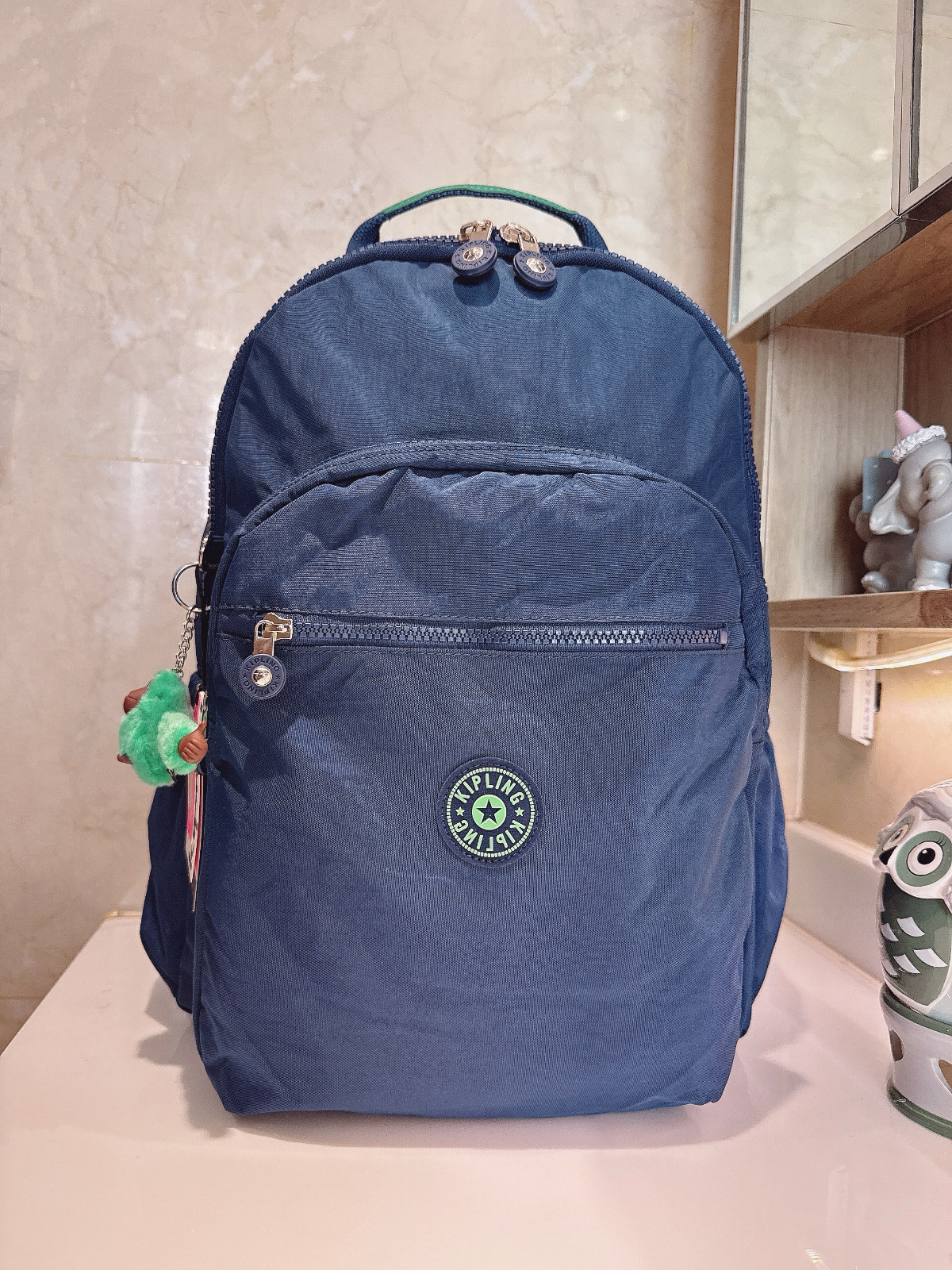 NWT Kipling Seoul vintage laptop Large Backpack in Navy blue zipper 45cm NWT Kipling Seoul vintage laptop Large Backpack in Navy blue zipper 45cm