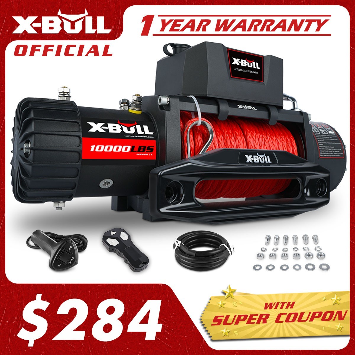X-BULL Electric Winch 12000LB 13500LB 14500LB Car Trailer Jeep 12K Winch 12V 4WD X-BULL Electric Winch 12000LB 13500LB 14500LB Car Trailer Jeep 12K Winch 12V 4WD
