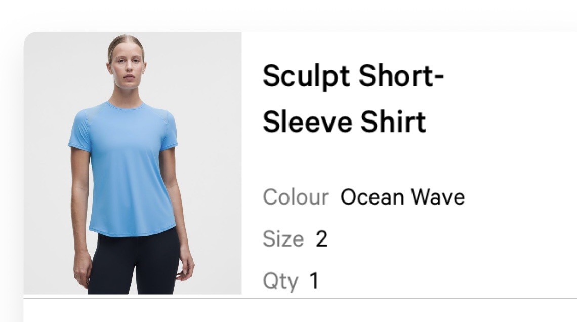 Lululemon Sculpt Short Sleeve Shirt Ocean Wave Blue Size 2 Lululemon Sculpt Short Sleeve Shirt Ocean Wave Blue Size 2