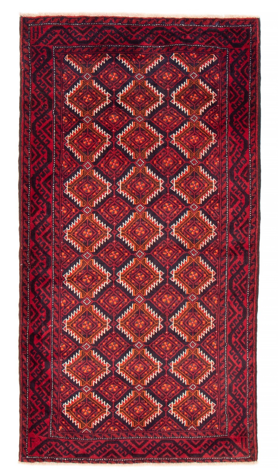Vintage Traditional Hand-Knotted Area Rug 3\'8\
