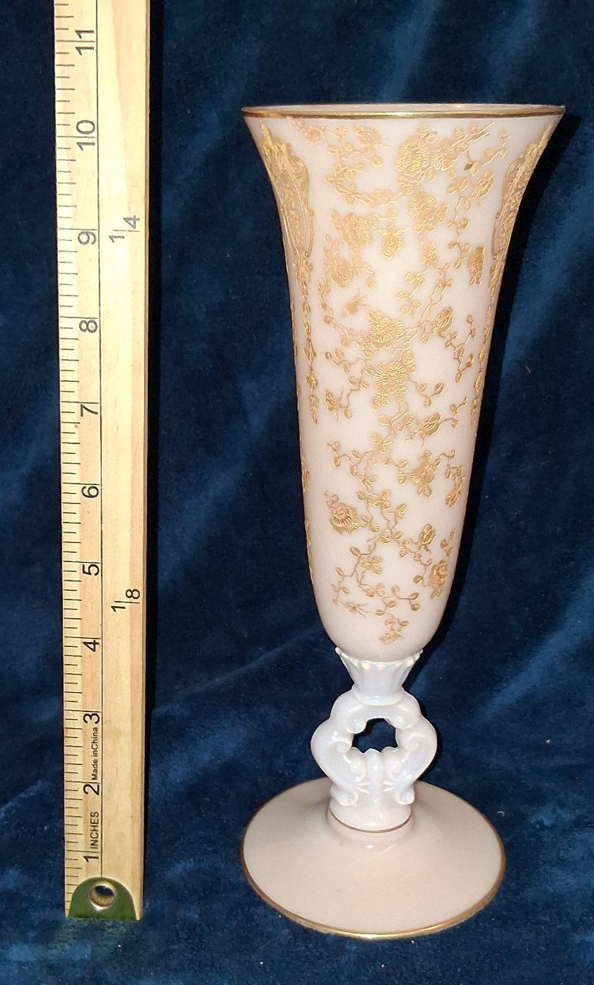 Vtg Cambridge Crown Tuscan Pink Glass \