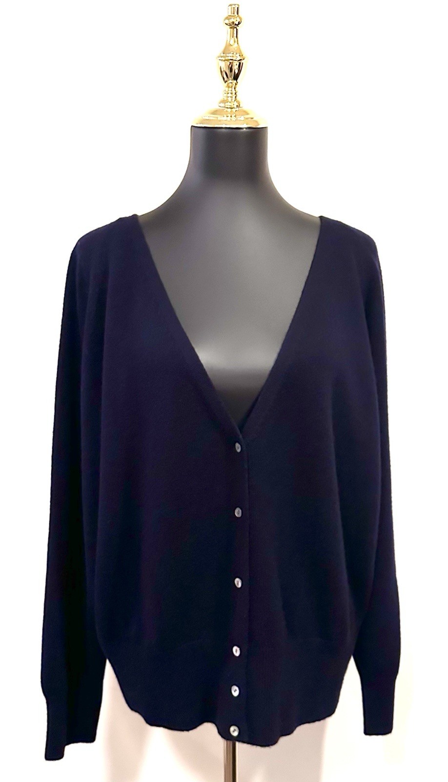 NWT Vince Cashmere & Wool Raglan Sleeve Cardigan Coastal Blue Size XXL MSRP $395