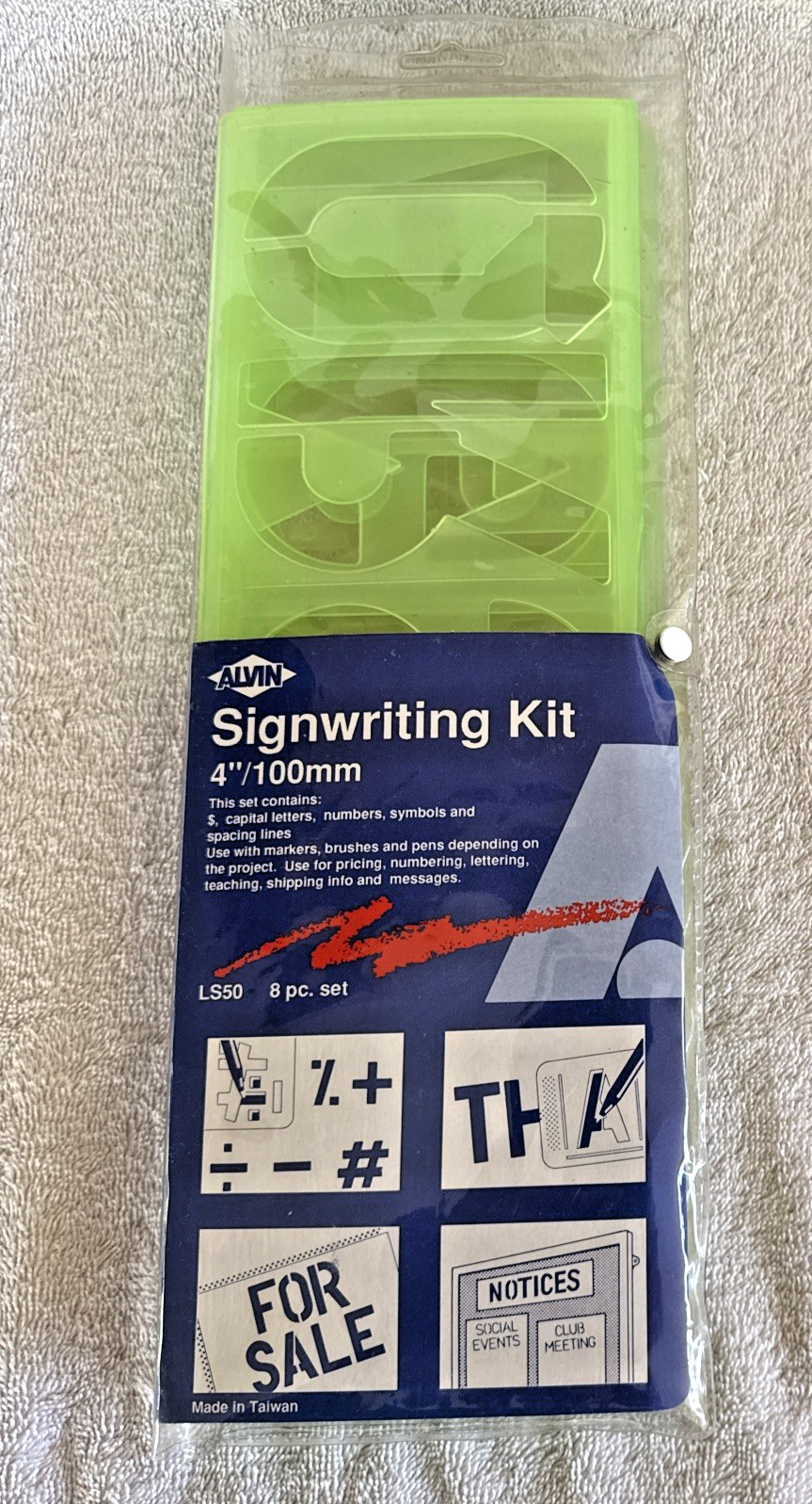 Vintage Alvin Signwriting Kit 4'' Capital Letters, Numbers & Symbols 8 Pieces Vintage Alvin Signwriting Kit 4'' Capital Letters, Numbers & Symbols 8 Pieces