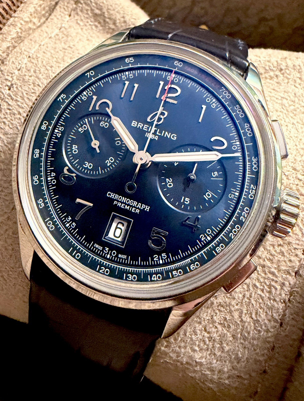 2026 Breitling Premier B01 Chronograph, Blue, Box Papers, Warranty, Full Set