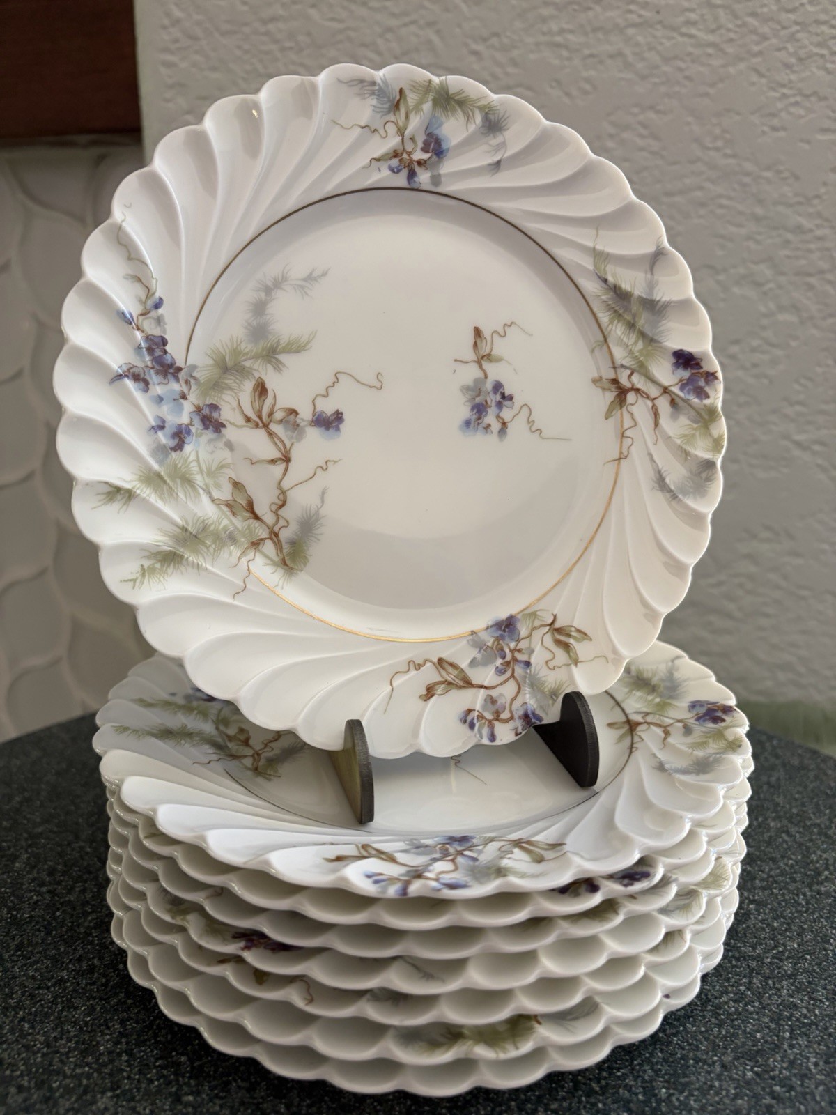 Vtg. Haviland Orsay Bread Butter Plates Set Of 8 Limoges France Floral EUC