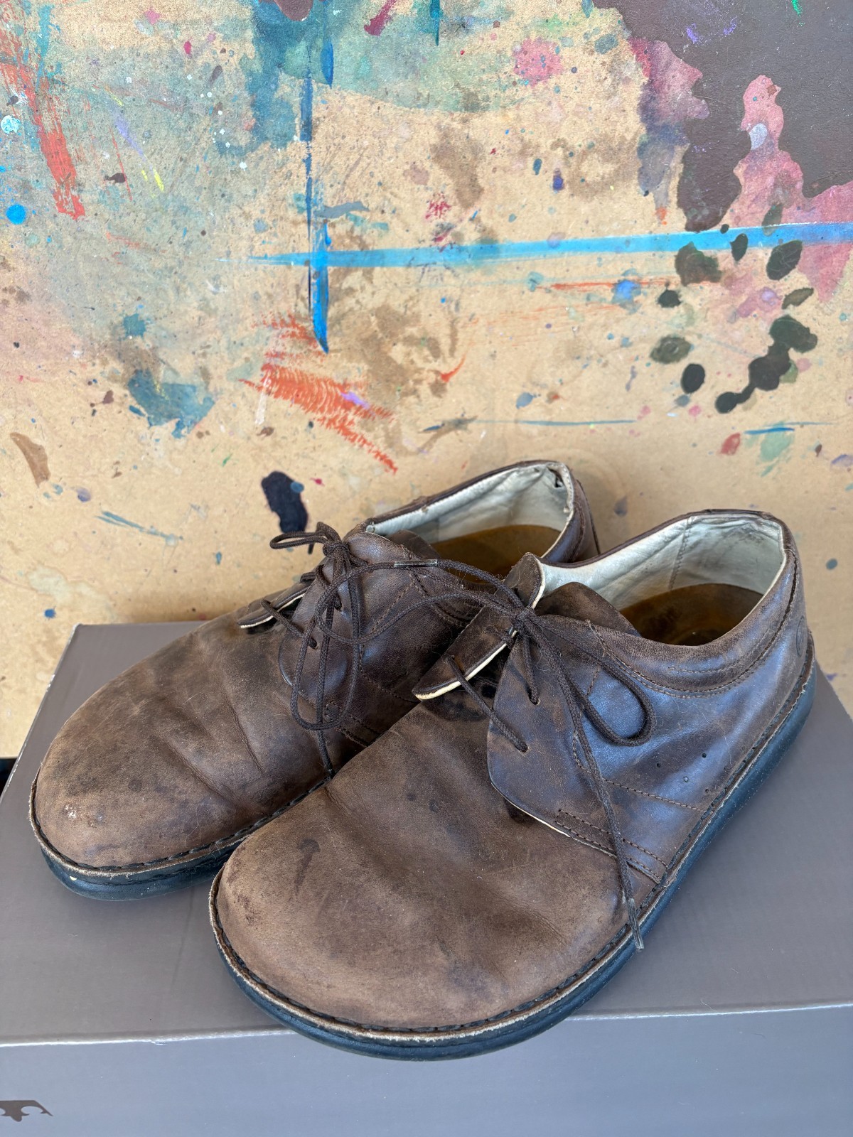 Footprints By Birkenstock Brown Lace up Leather Shoes Size EU39/US8