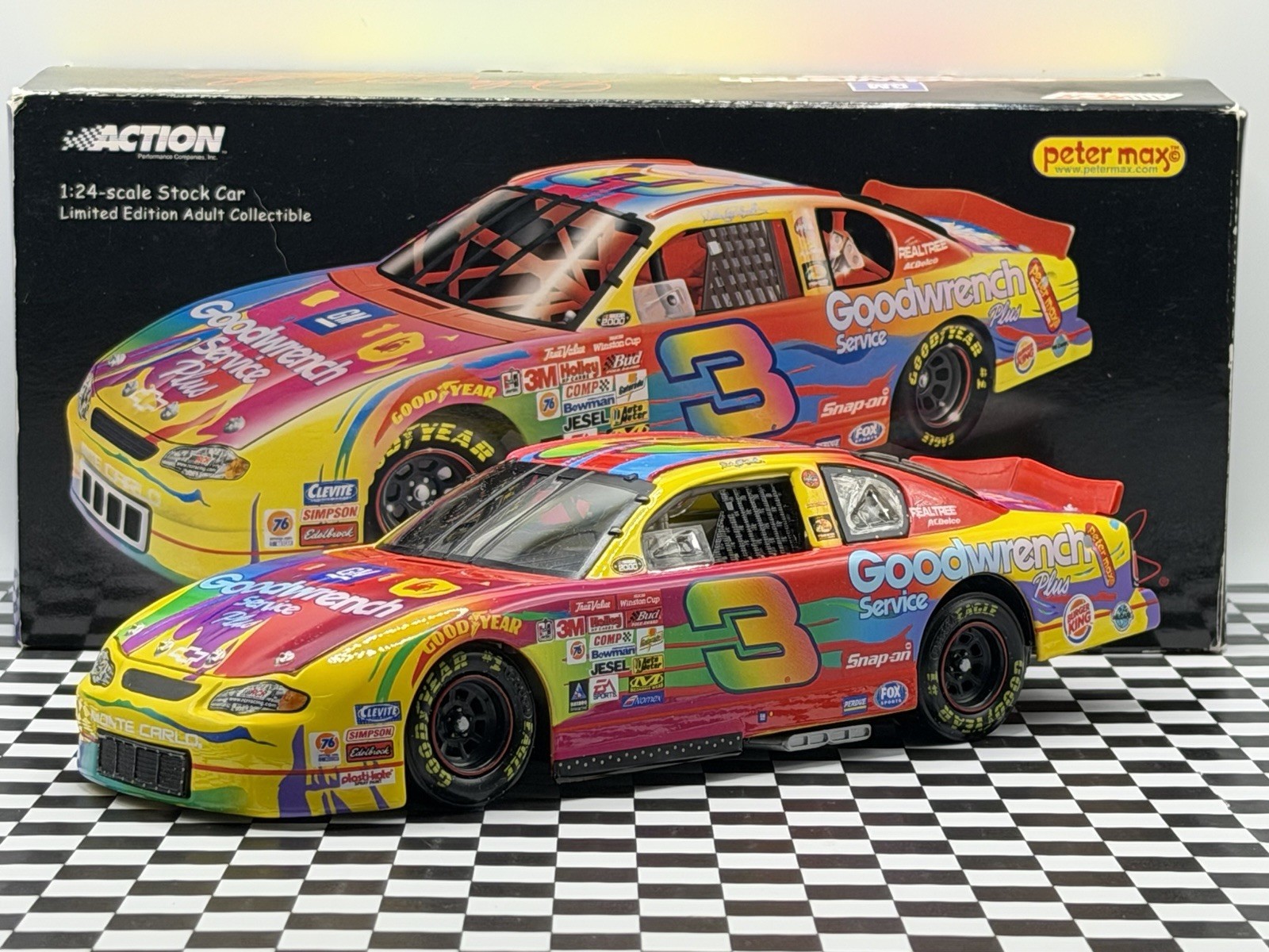 2000 Dale Earnhardt Goodwrench Peter Max All Star Monte Carlo Action NASCAR 1/24 2000 Dale Earnhardt Goodwrench Peter Max All Star Monte Carlo Action NASCAR 1/24