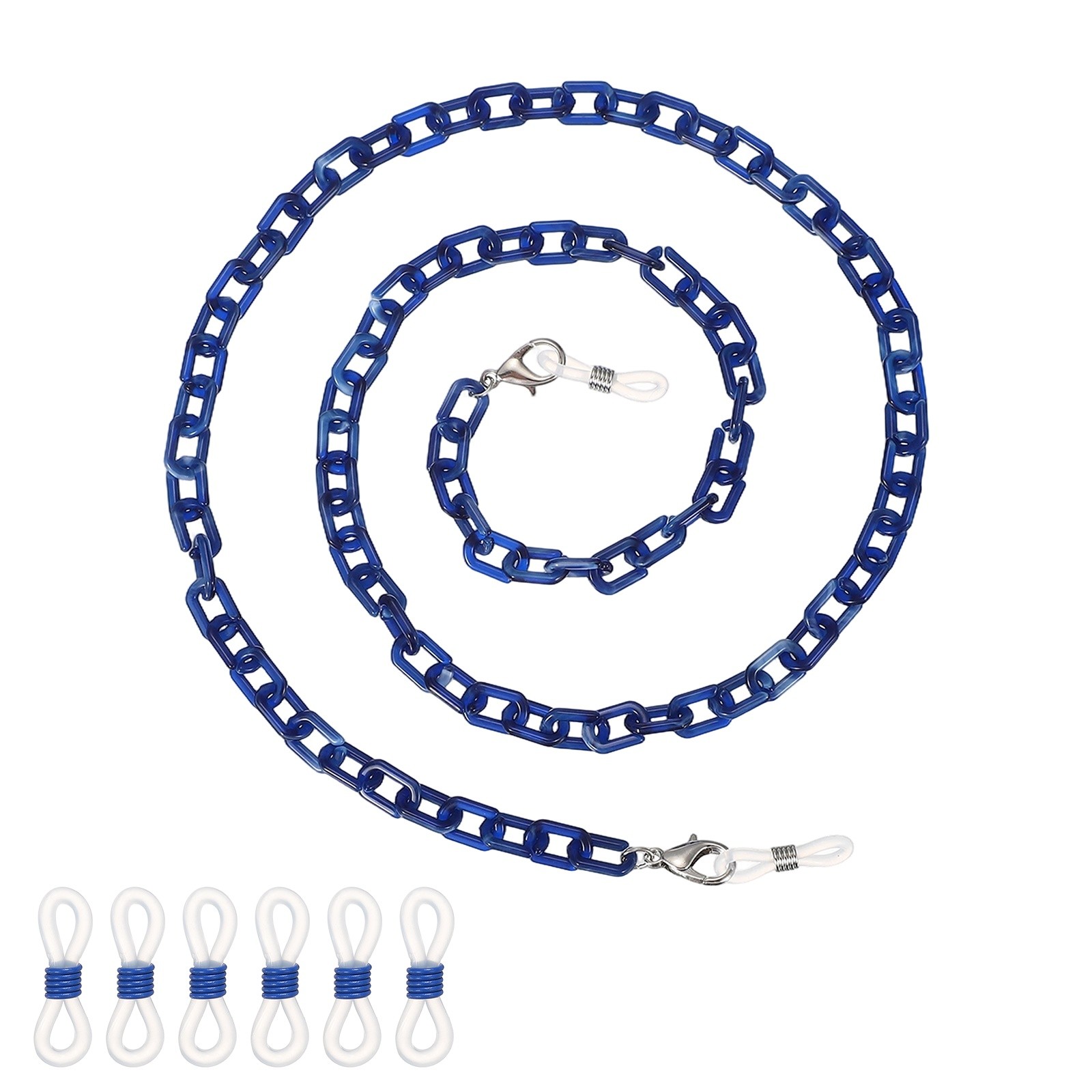 Stylish Acrylic Eyeglasses Chain for Woman Acrylic Mask Lanyard Dark Blue