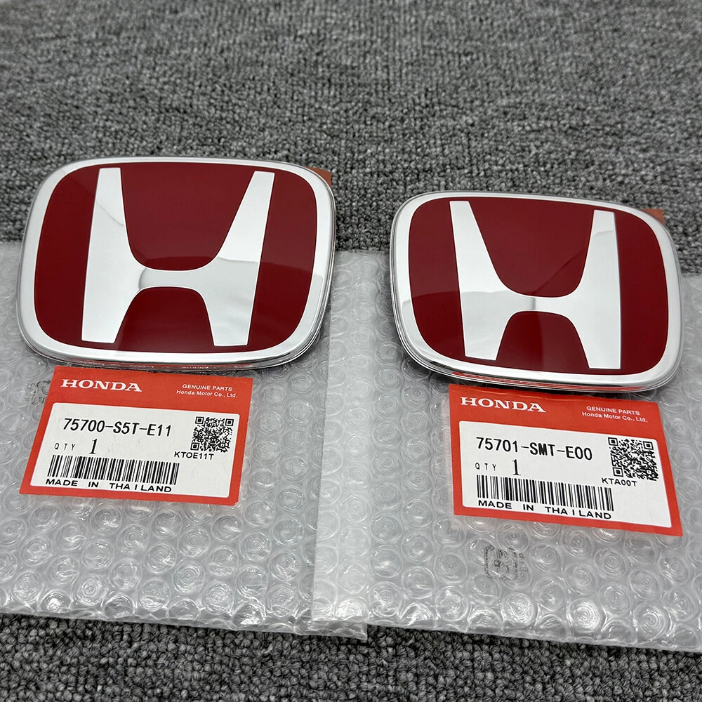 🎁2PC Front Rear Badge Red H Emblem Fit 2008-2017 Honda Accord EX LX-P EX-L