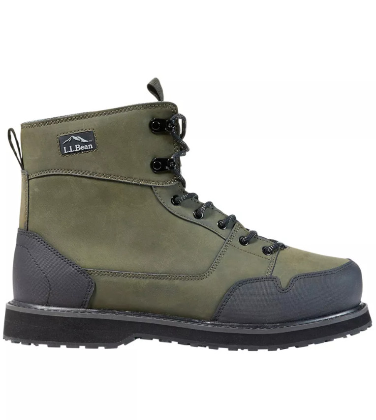 New With L.L.Bean Men's Angler Wading Boots Loden Fishing Waterproof
