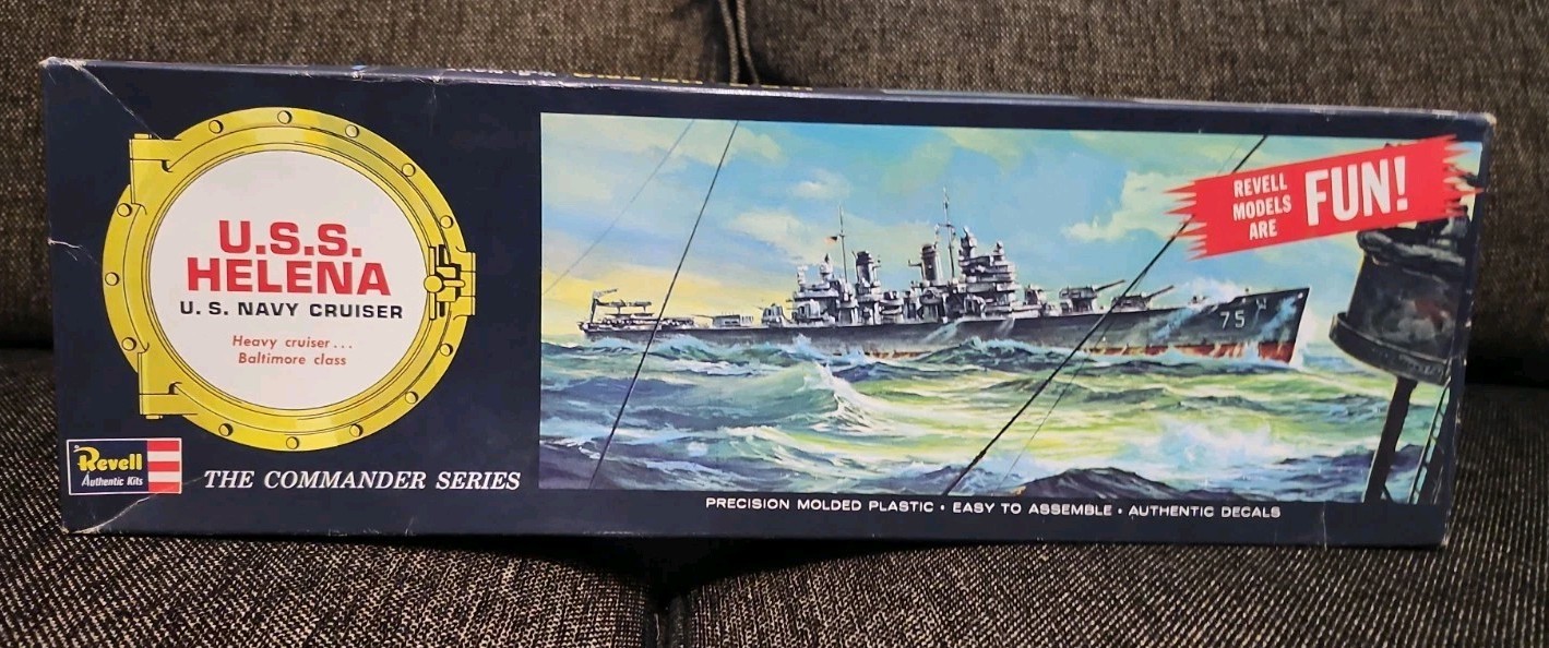 Revell U.S. Navy Cruiser U.S.S. Helena Plastic Model Ship Sealed 1/483 # H-370 Revell U.S. Navy Cruiser U.S.S. Helena Plastic Model Ship Sealed 1/483 # H-370