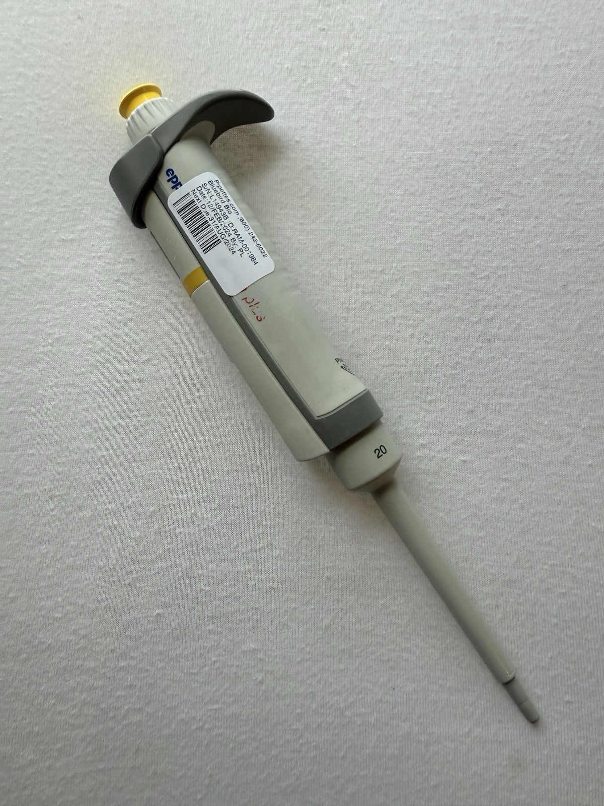 Eppendorf Research Plus ~ 20 ~ 2-20ul ~ Single Channel ~ Calibrated ~ Used