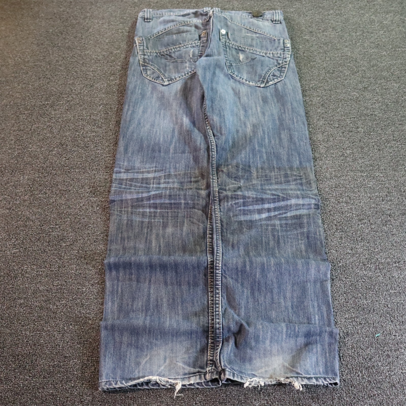 Jordan Craig Jeans Mens 30x30 Blue Denim Distressed Y2k Archive Punk Grunge