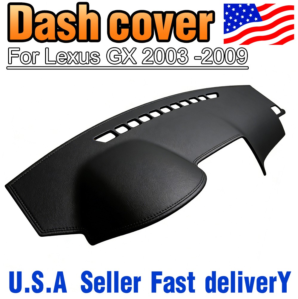 Leather Black Dashboard Pad Dash Cover Mat For Lexus GX470 2003-2009 NO HUD NEW
