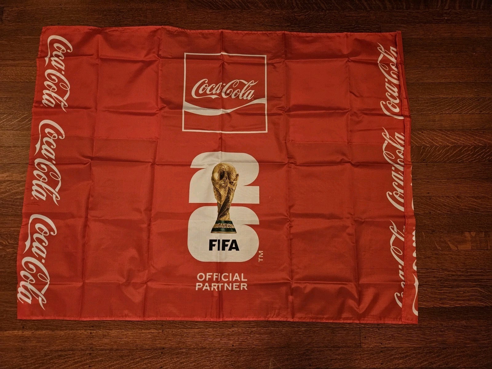 FIFA 2026 World Cup Coca-Cola Promotional Flag/Cape Full Size (Unworn/Unused)