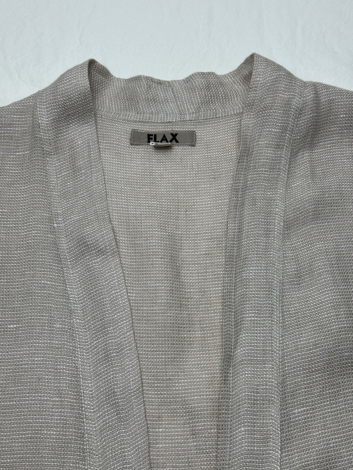 FLAX Linen Open Front Cardigan Lagenlook Minimalist  Duster Womens  20/ 1G