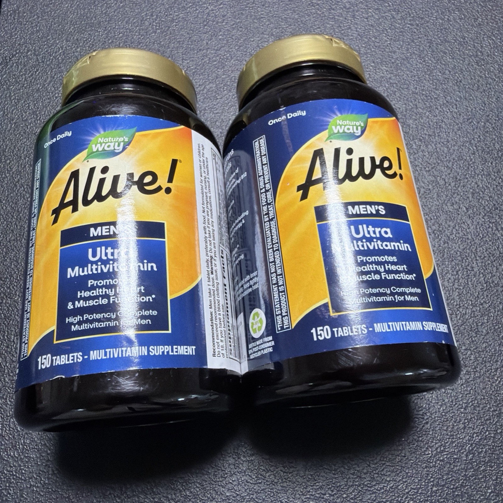 2- Nature's Way Alive Men's Ultra Multivitamin 150 Tablets High Potency EXP 3/27