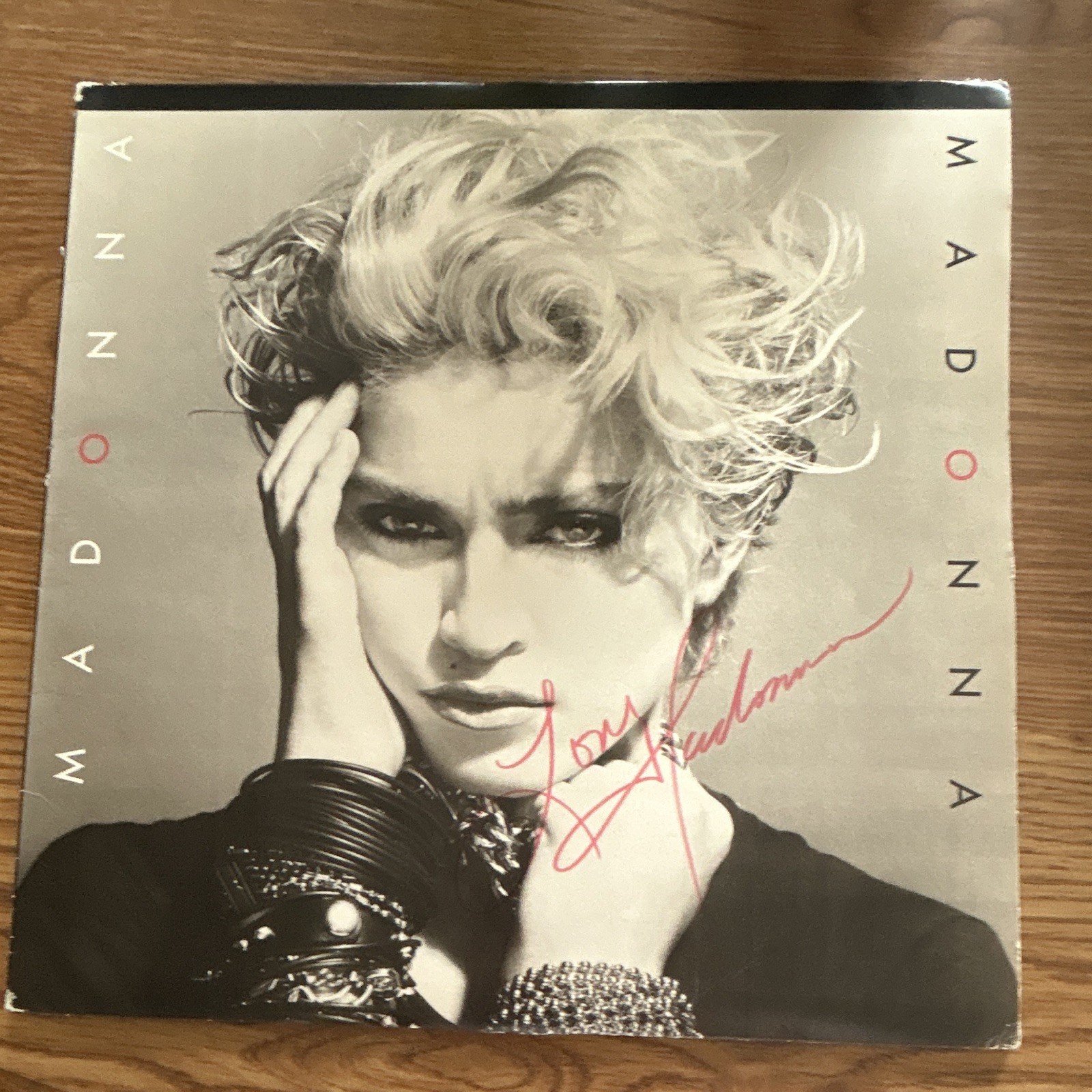 Madonna Signed Self-Titled Album LP Record Cover w/ LOA Sire 23867-1