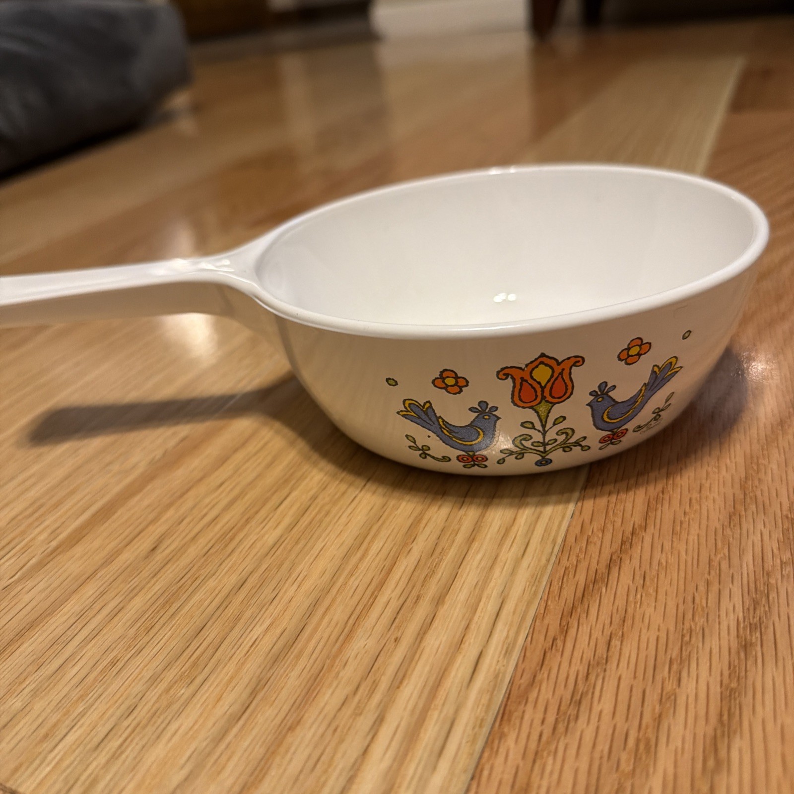 Corning Ware Country Festival Blue Bird Menuette Saucepan No Lid VTG 1975 USA