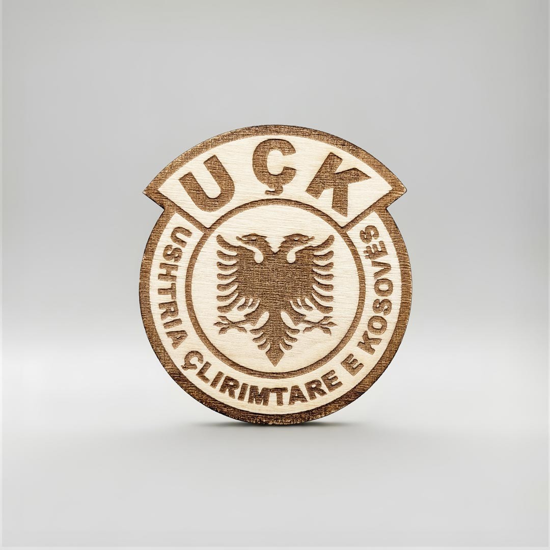 Kosovo Liberation Army UÇK Emblem Wood Magnet, Kosovo Souvenir Gift Kosovo Liberation Army UÇK Emblem Wood Magnet, Kosovo Souvenir Gift