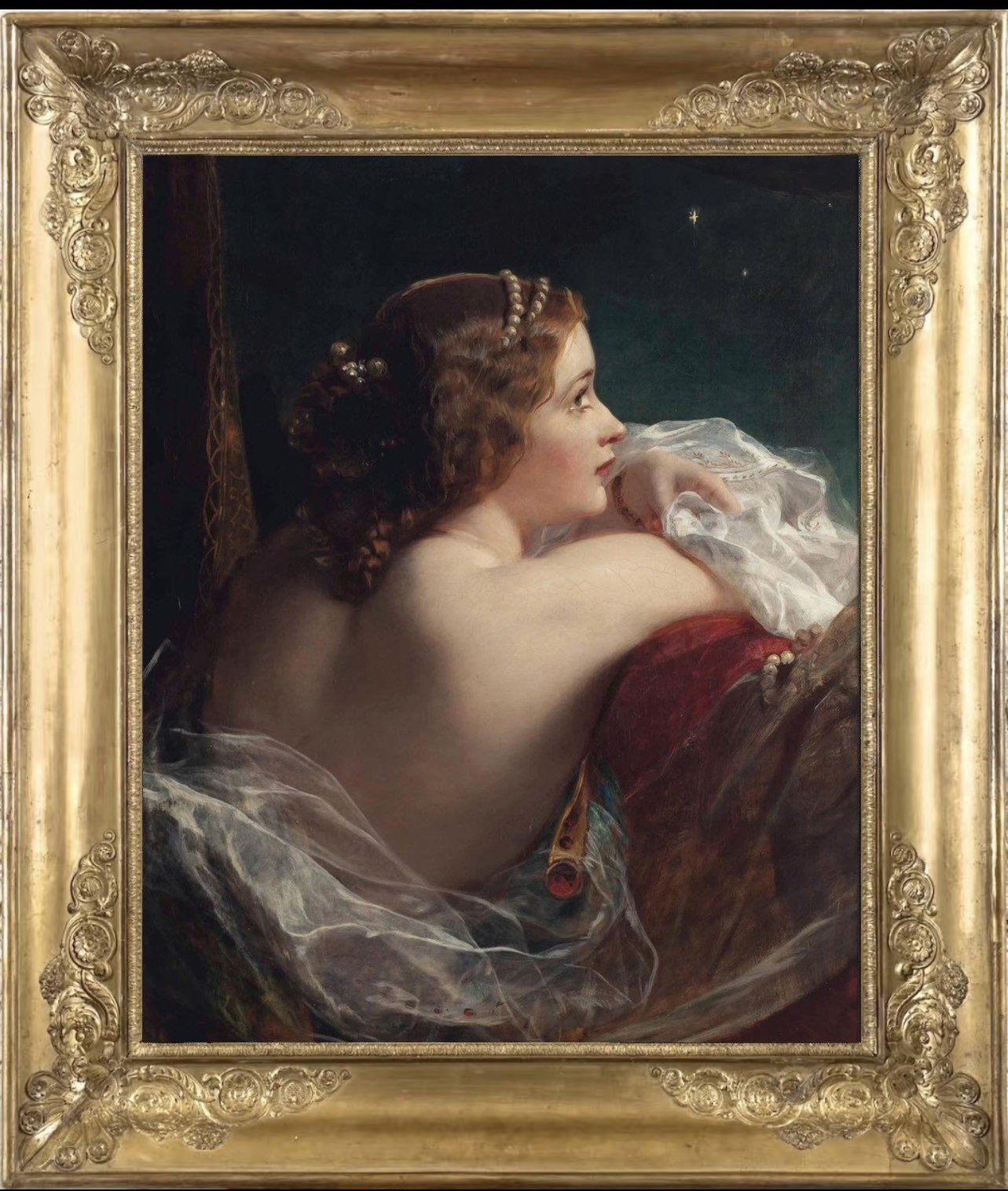 Hand Painted Classical Oil Painting The Moonlit Beauty Art Canvas Vintage Style Hand Painted Classical Oil Painting The Moonlit Beauty Art Canvas Vintage Style