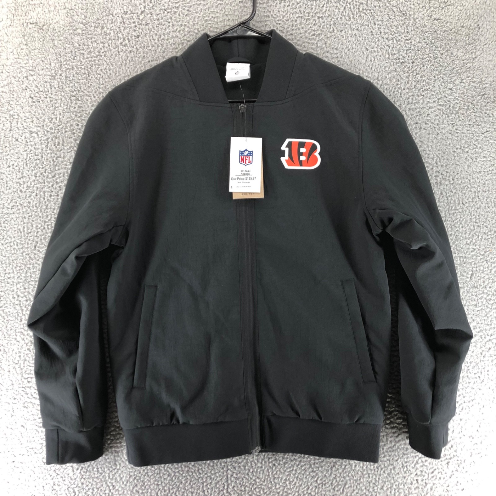 Cincinnati Bengals Nike Dri-FIT On Field Men\'s Medium Black NFL Football Jacket Cincinnati Bengals Nike Dri-FIT On Field Men\'s Medium Black NFL Football Jacket