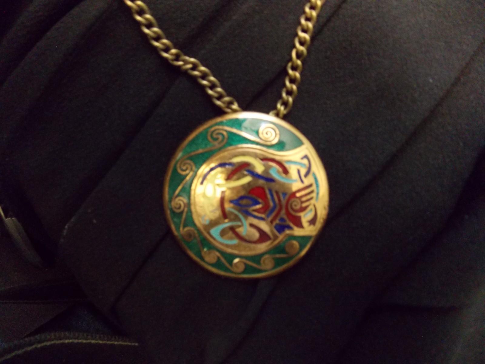 Celtic Brooch/Pendant & Necklace by Tara Ware Dublin Made in Ireland Vintage