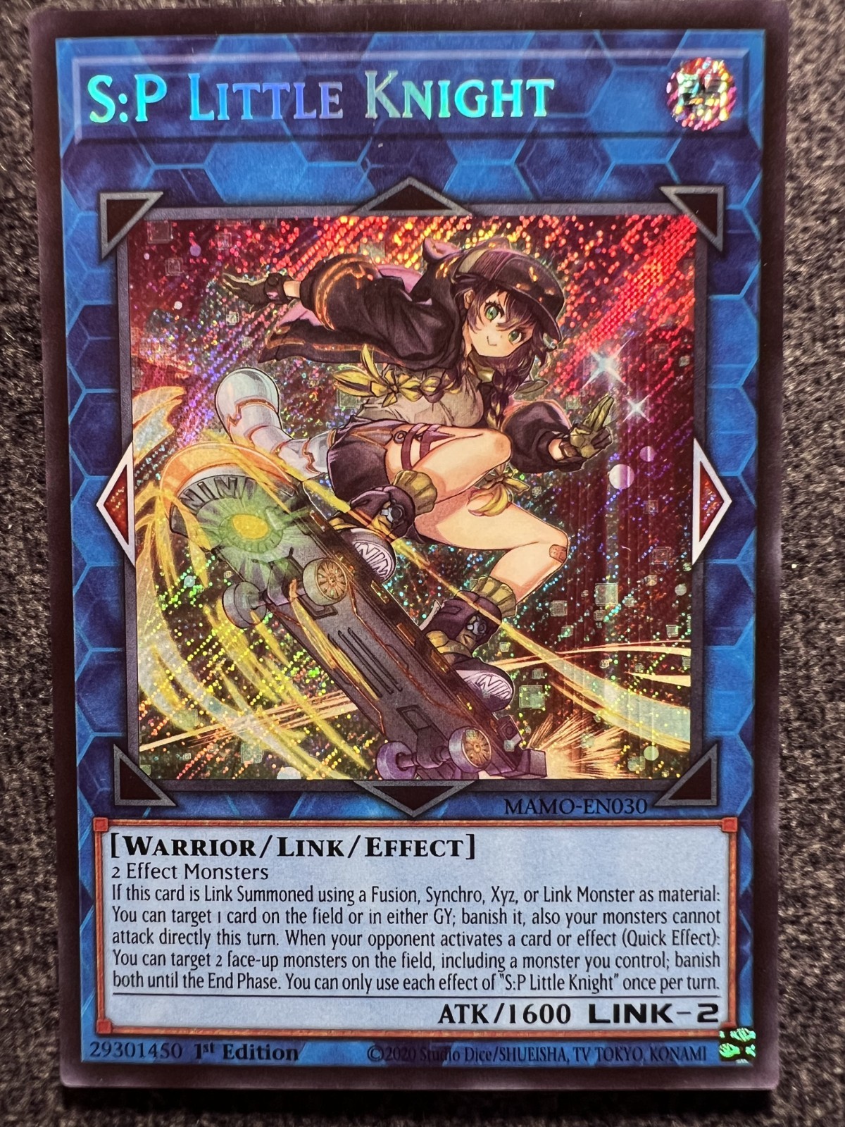 Yugioh S:P Little Knight MAMO-EN030 Secret Rare 1st Edition NM Yugioh S:P Little Knight MAMO-EN030 Secret Rare 1st Edition NM