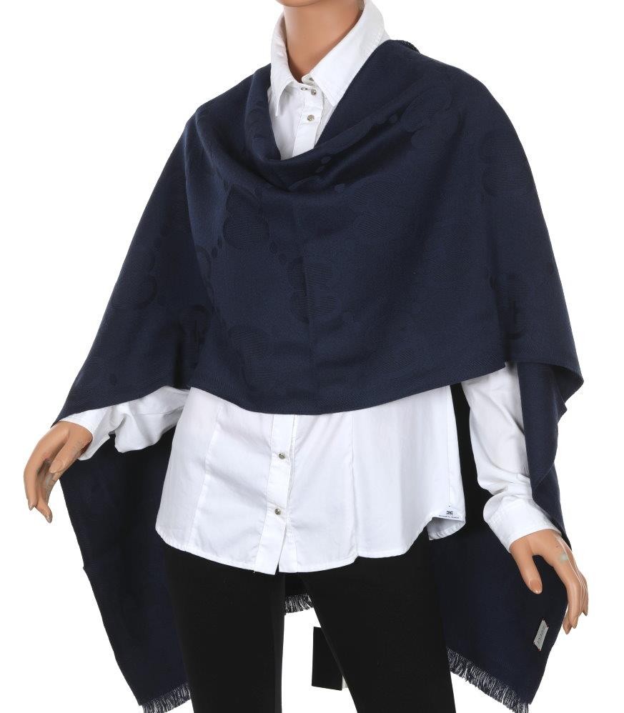 NEW GUCCI DOUBLE NEST DARK BLUE GG GUCCISSIMA SCARF WRAP SHAWL