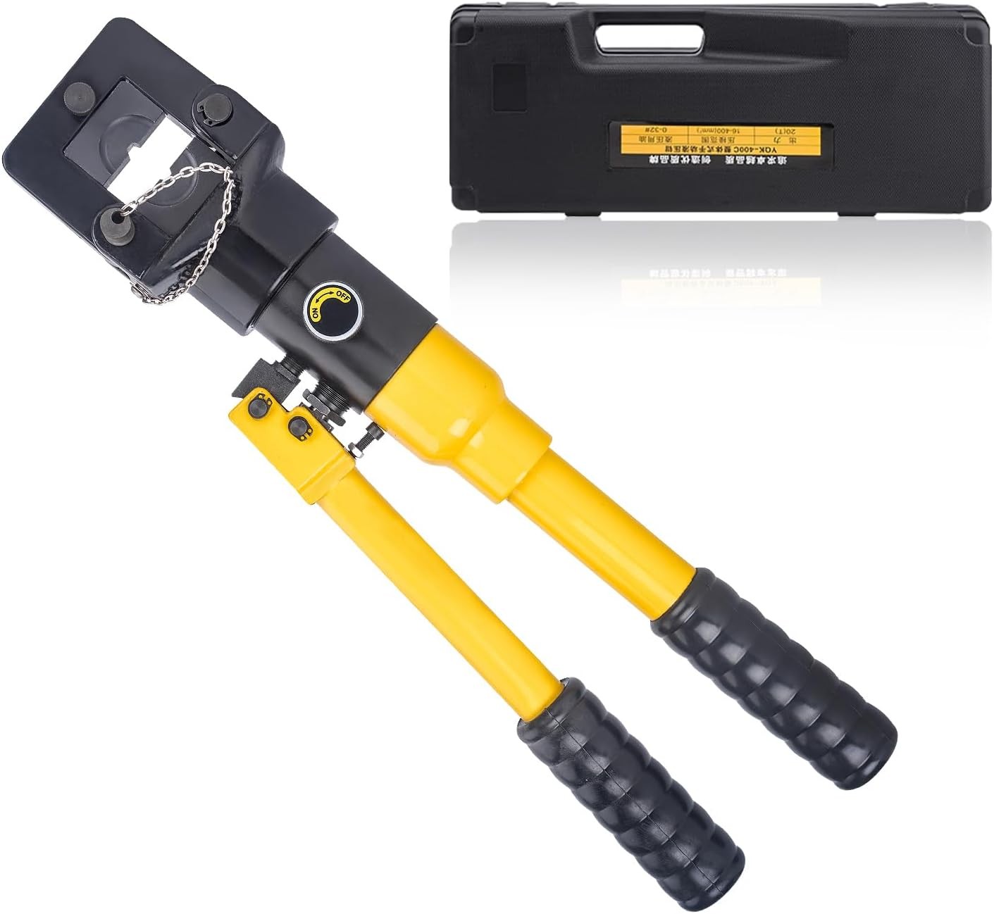 16 Ton Hydraulic Cable Lug Crimper Pliers 6 AWG to 800 MCM Hand Operated Hydraul