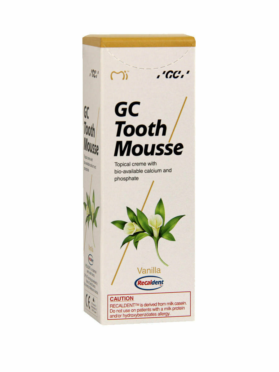Dental GC Tooth Mousse Recaldent Topical Creme 40g Tube Vanilla