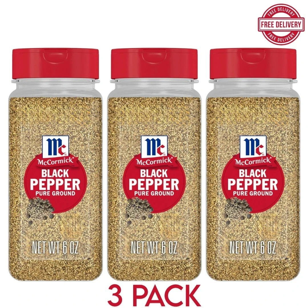 McCormick Pure Ground Black Pepper, 6 oz ( 3 Pack )