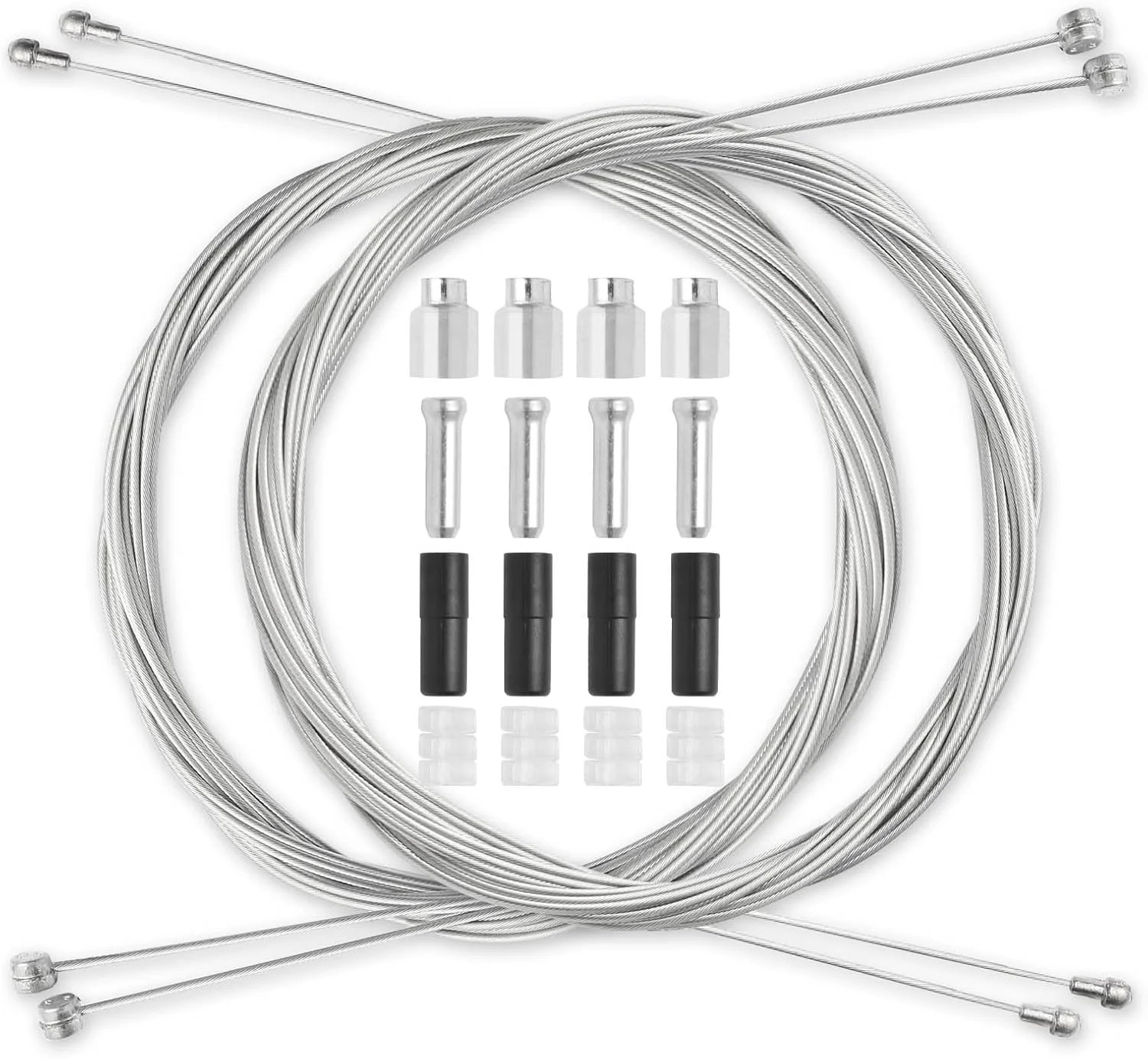 4pc Universal Bike Brake Cables Stainless Steel 1.5mm 2M For MTB Road Bikes Repl