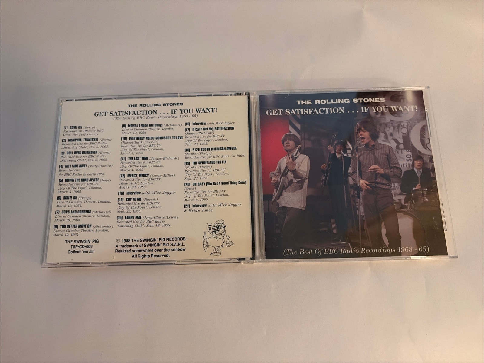 1998 ROLLING STONES CD Get Satisfaction If You Want BBC Recordings Swinging Pig 1998 ROLLING STONES CD Get Satisfaction If You Want BBC Recordings Swinging Pig