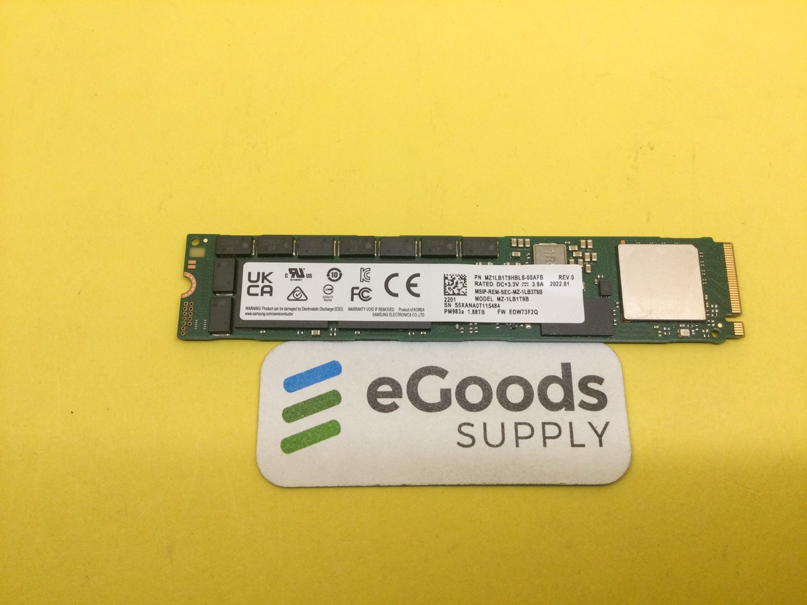 MZ-1LB1T9B Samsung PM983a 1.92TB NVMe PCIe M.2 22110 1.88TB SSD New