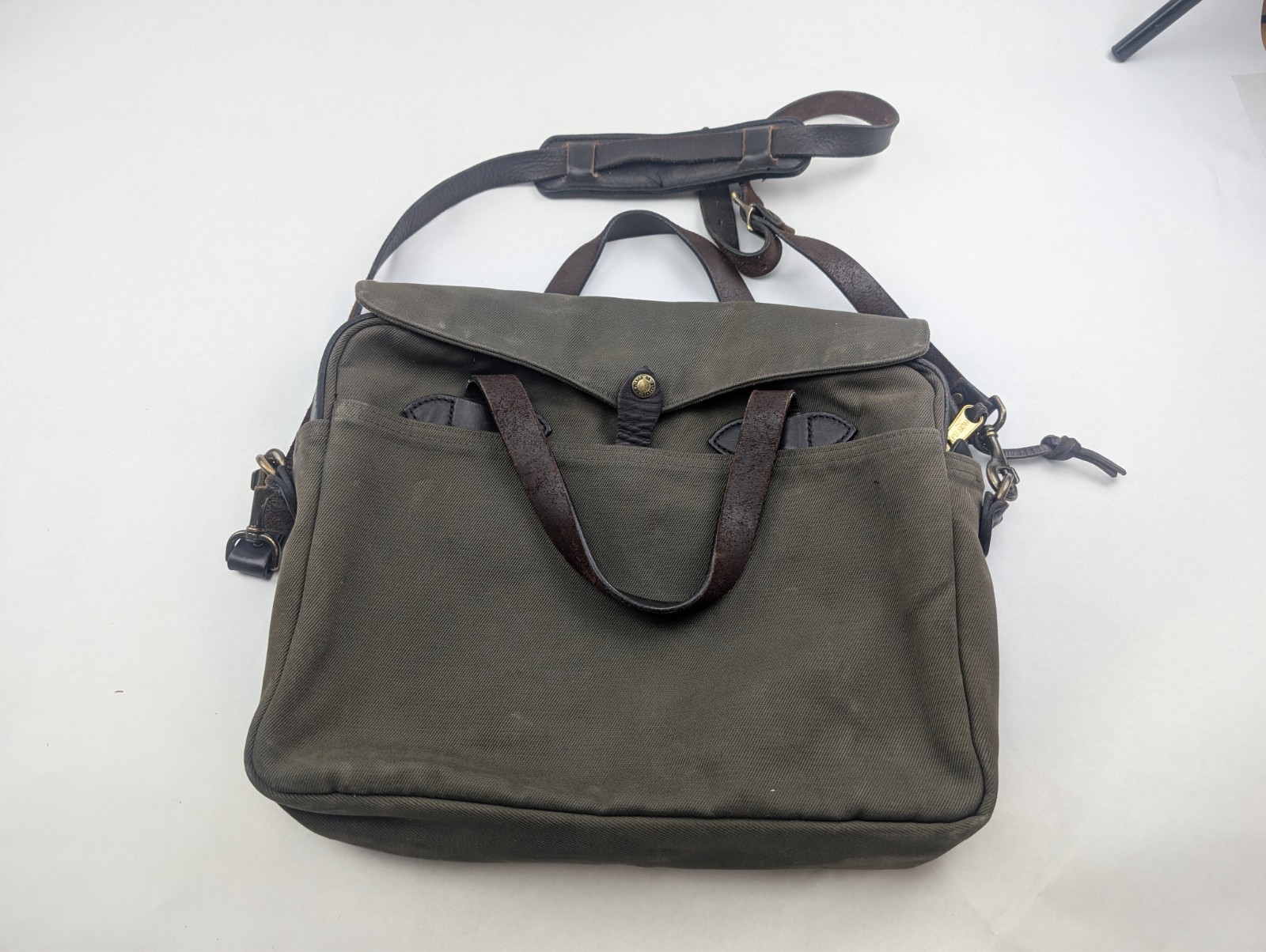 Filson Original Briefcase Otter Green USA Rare Older Filson Original Briefcase Otter Green USA Rare Older
