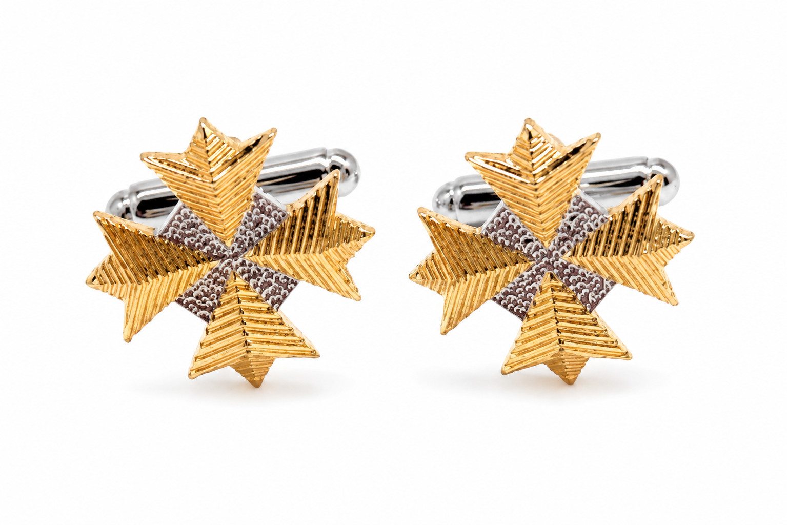Starfleet Admiral Insignia Cufflinks Gold Silver Formal Cuff Links Men NEW