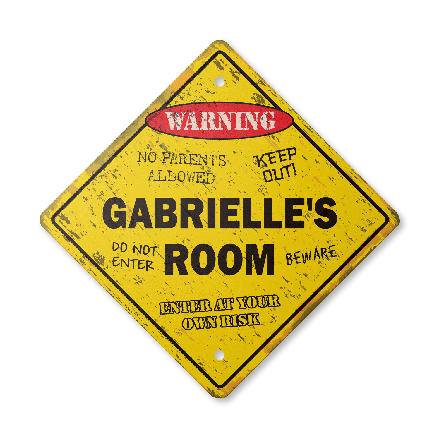 Gabrielle\'s Room Vintage Crossing Sign Xing Plastic Rustic kids bedroom children