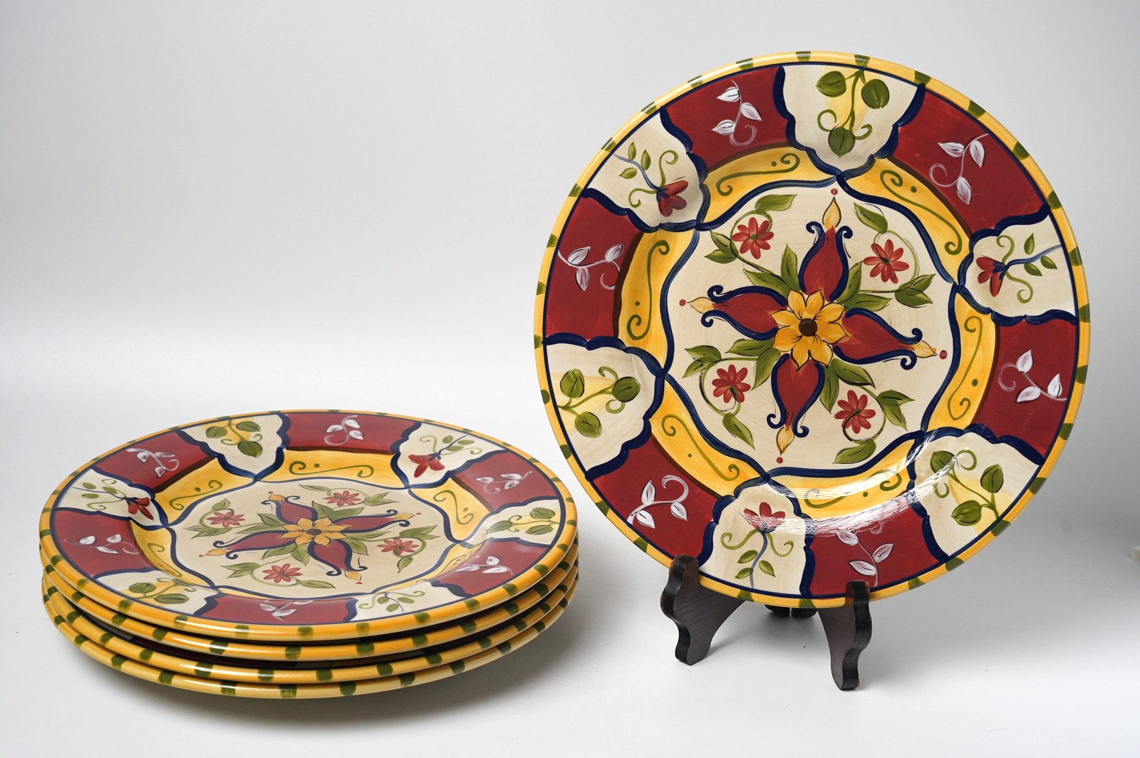Vintage Pier 1 Vallarta Hand Painted Earthenware 13\ Vintage Pier 1 Vallarta Hand Painted Earthenware 13\