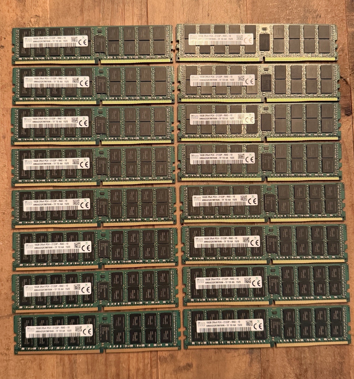 Lot Of 16 X 16GB ECC DIMM Server Memory SK Hynix HMA42GR7MFR4N-TF PC4-17000 DDR4