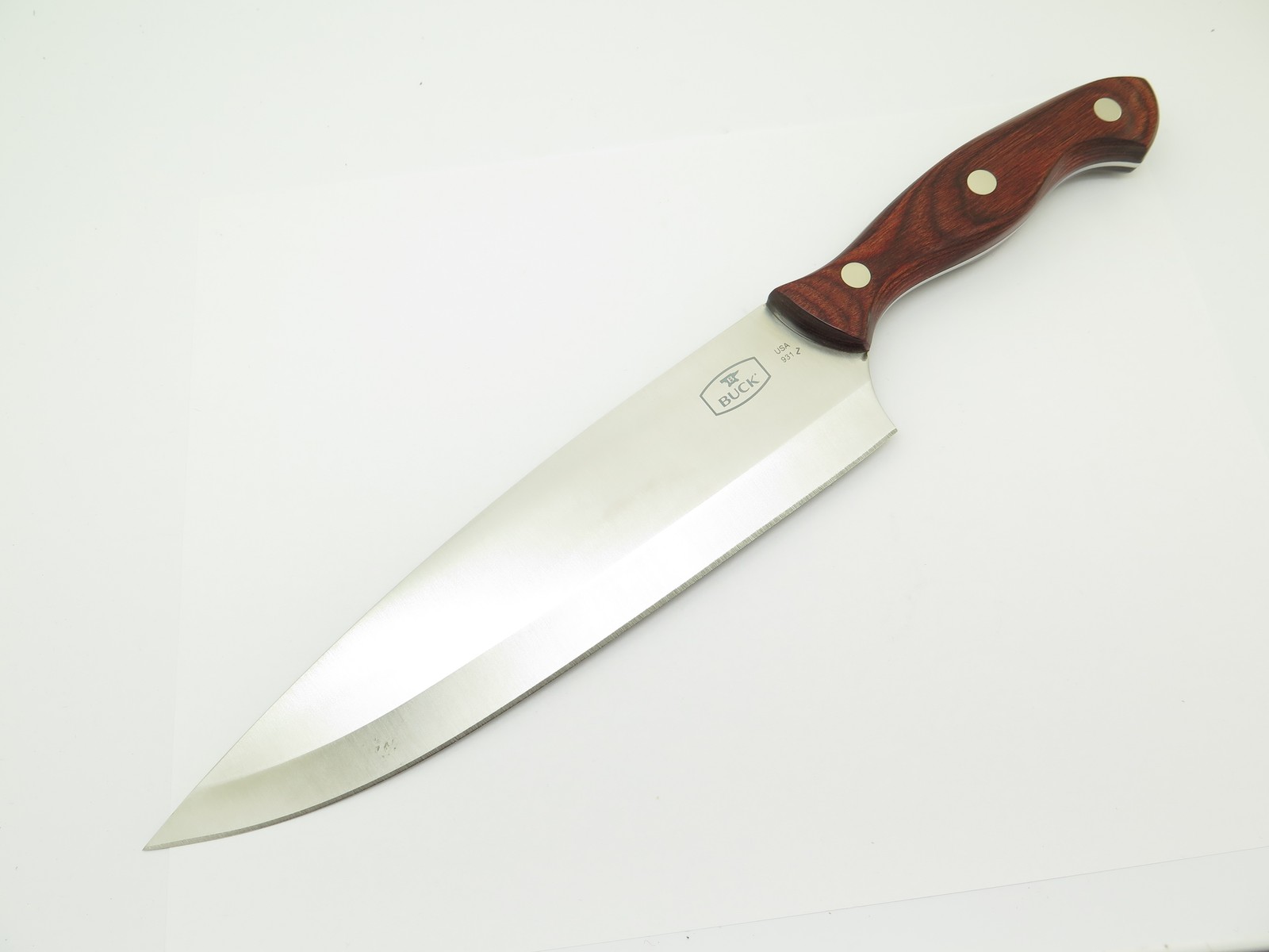 2024 Buck 931 Rosewood Handle 420HC Large Kitchen Cutlery Chef Knife