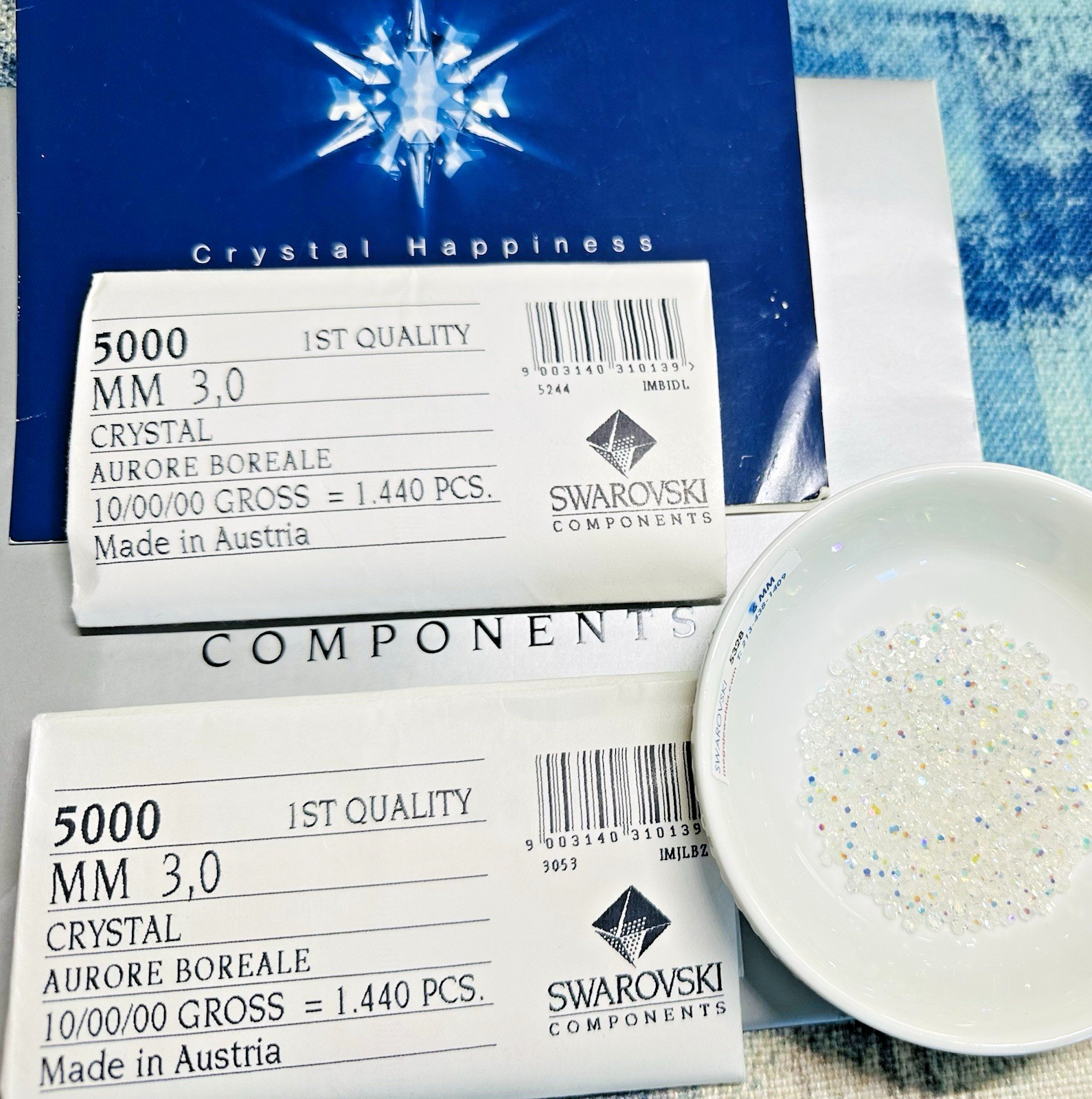 Genuine SWAROVSKI #5000  CLEAR CRYSTAL AB ROUND BEAD ~ 3mm ~ 720 to 1440 pcs