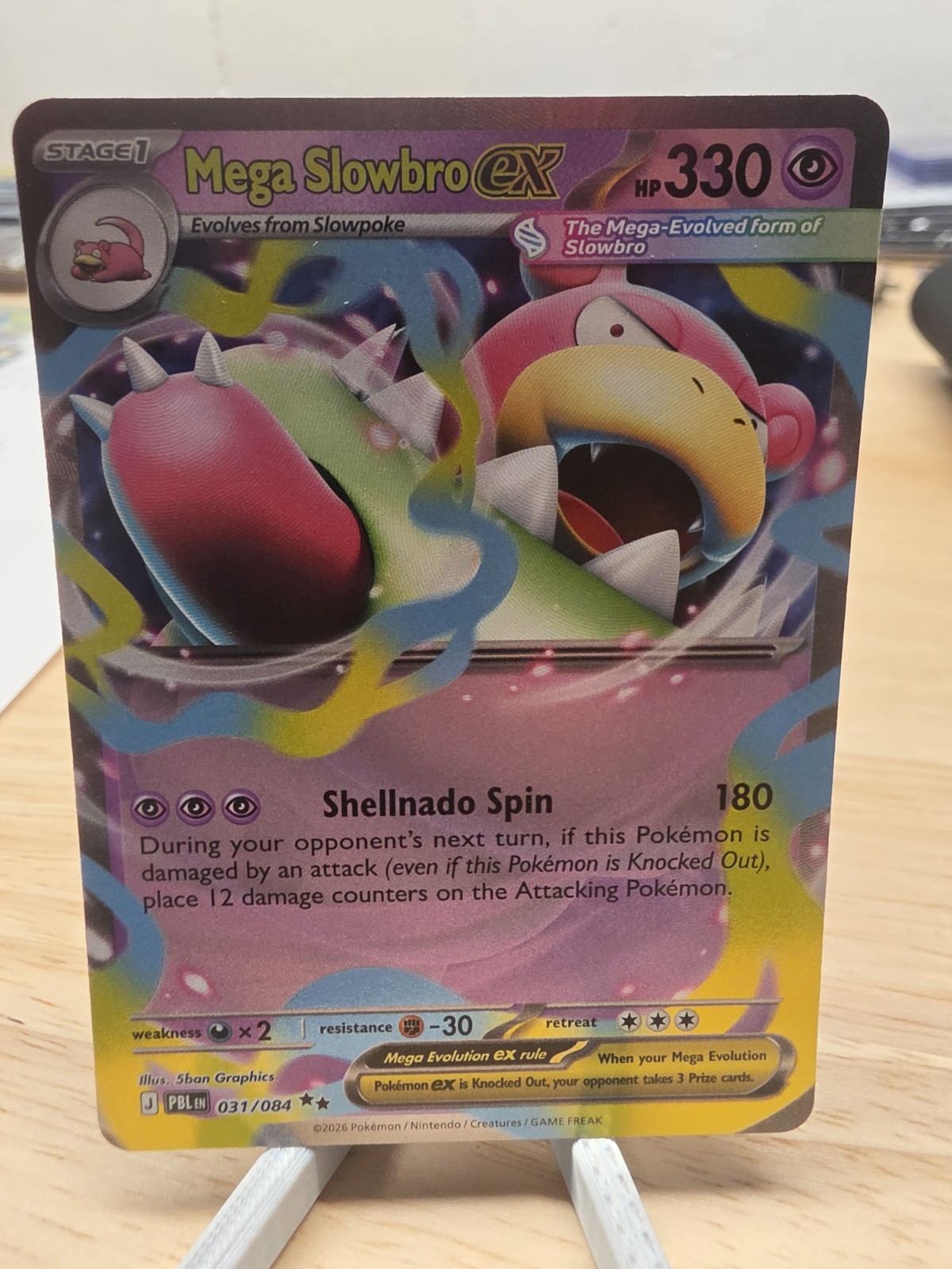 Mega Slowbro ex 031/084 Double Rare Pitch Black Pokemon Holo Near Mint Mega Slowbro ex 031/084 Double Rare Pitch Black Pokemon Holo Near Mint