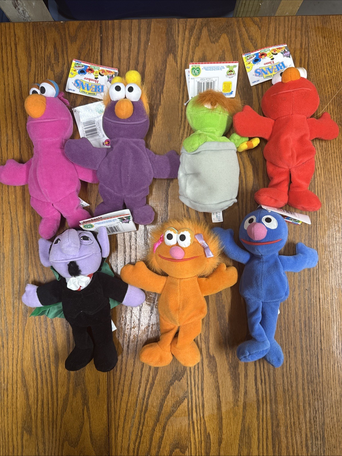 TYCO Sesame Street Beans 9 in Plush Toy (Set Of 7) 30 Year Anniversary TYCO Sesame Street Beans 9 in Plush Toy (Set Of 7) 30 Year Anniversary