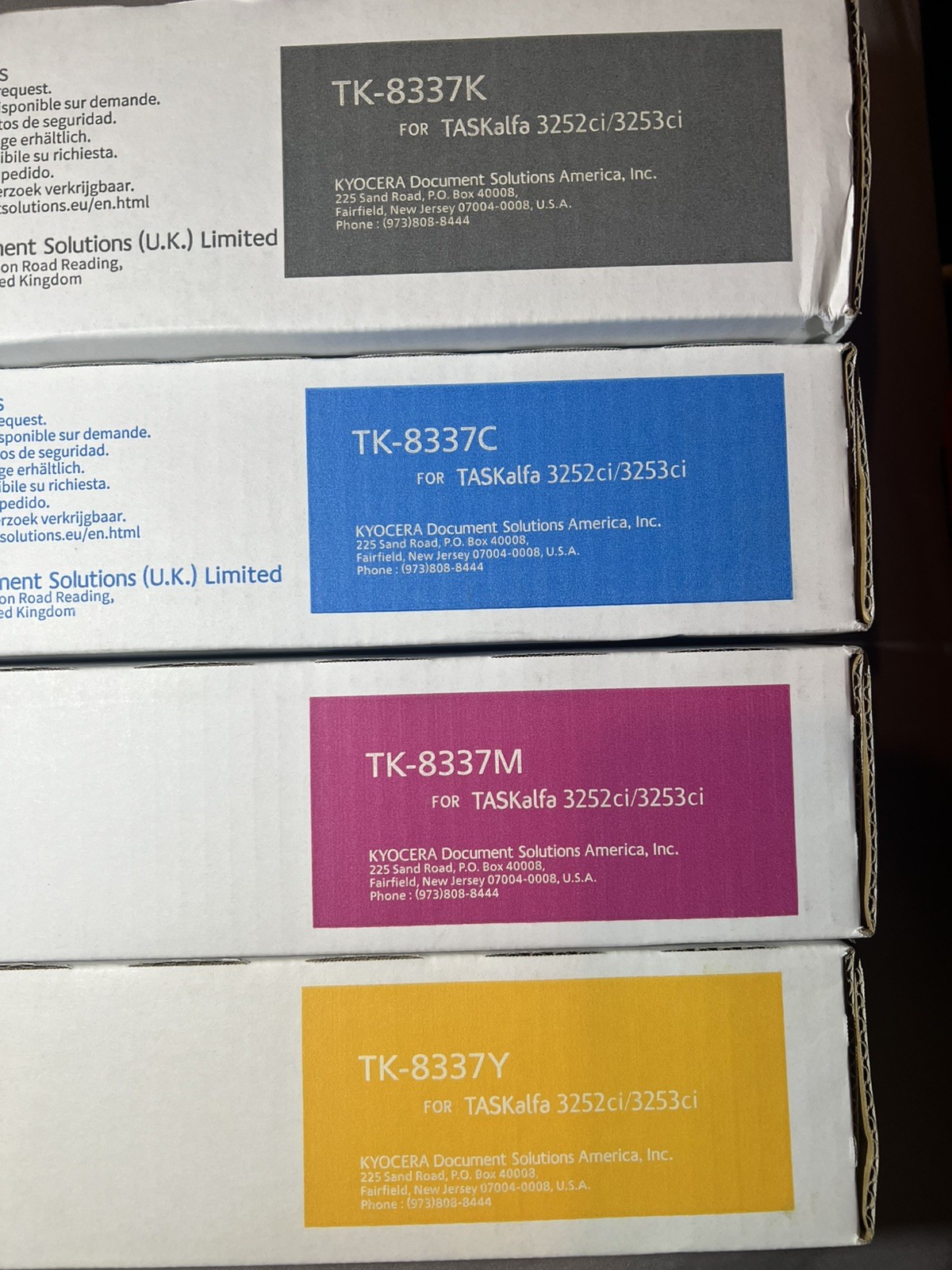 Kyocera TK-8337 OEM Toner CMYK Set 
