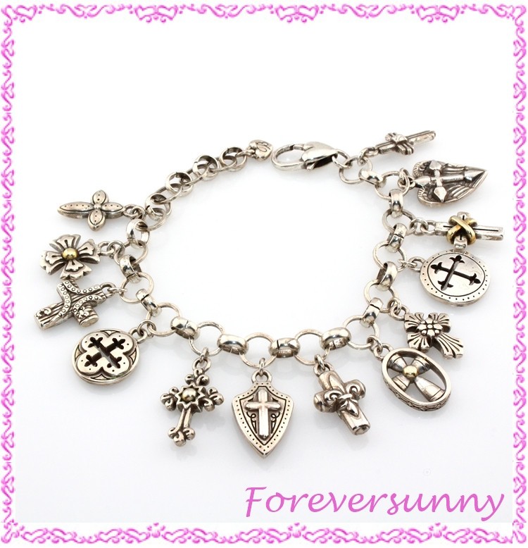 Brighton Sanctum Two-Tone Cross Retired Bracelet Brighton Sanctum Two-Tone Cross Retired Bracelet