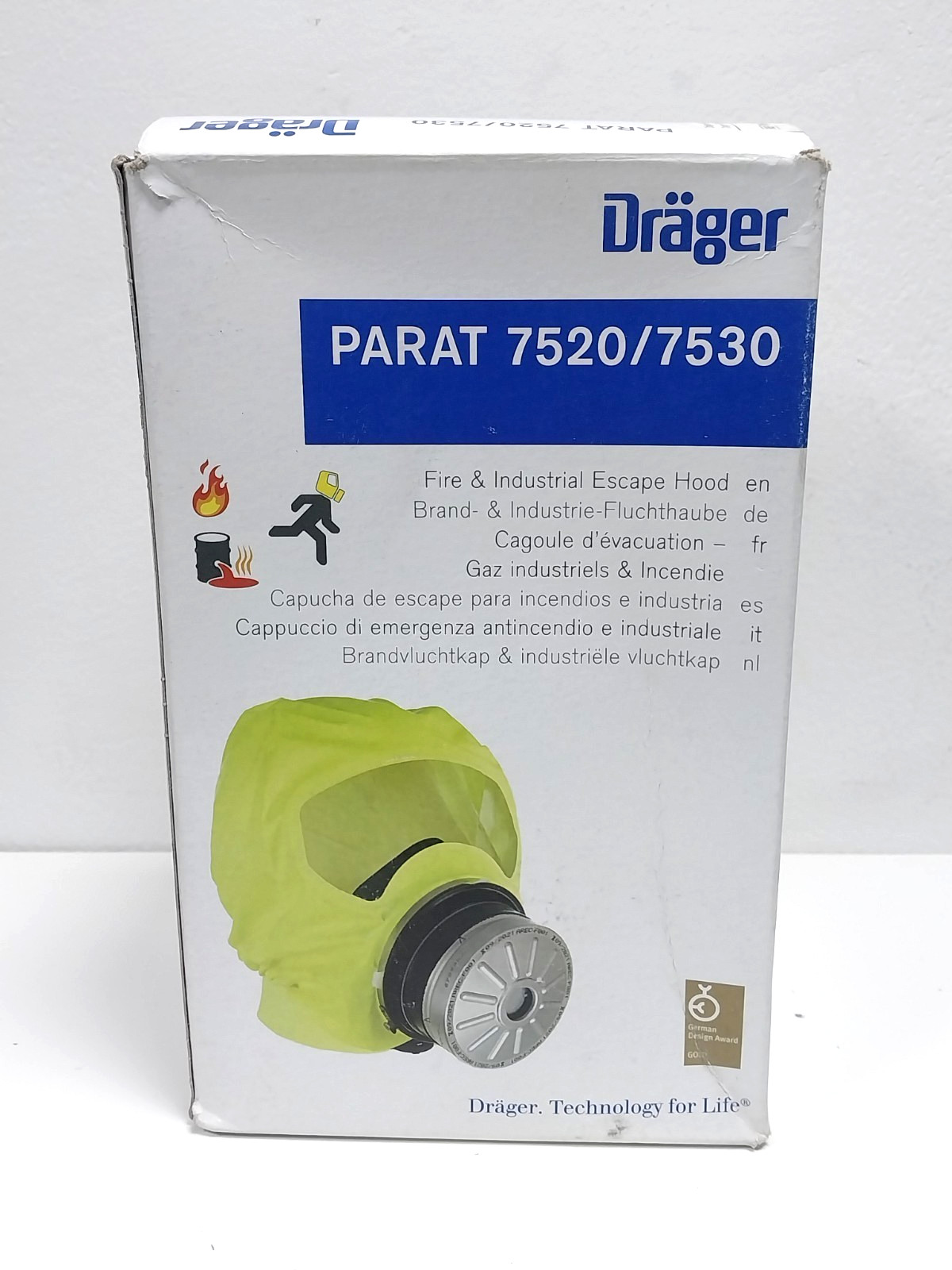 Dräger PARAT 7520 ABEK CO P3 Fire Industrial Escape Hood Soft Pack 2029