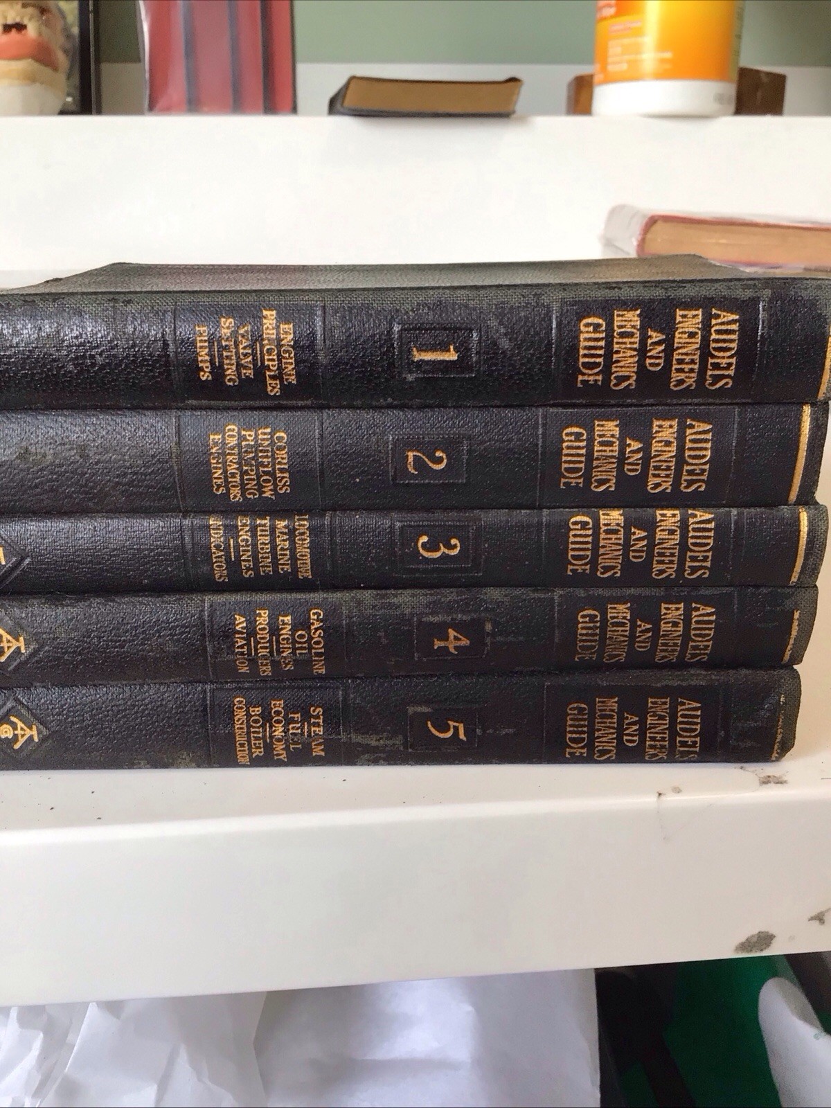 Audels Engineers and Mechanics Guide Set 1-5, 1930 EdItion, Copyright 1921/7 Audels Engineers and Mechanics Guide Set 1-5, 1930 EdItion, Copyright 1921/7