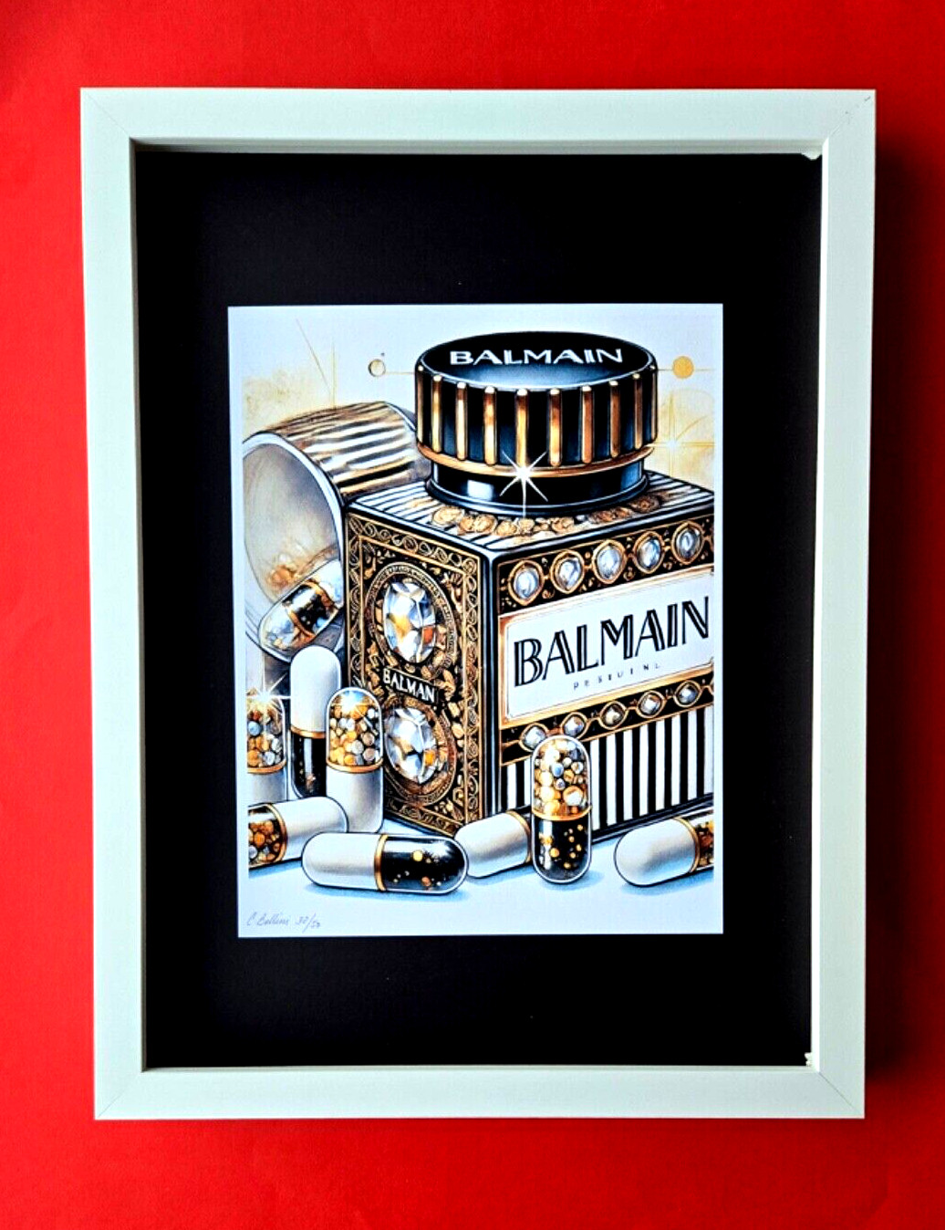 CHIARA BELLINI | BALMAIN COMFORT PILLS Hand Signed Authentic Print | COA